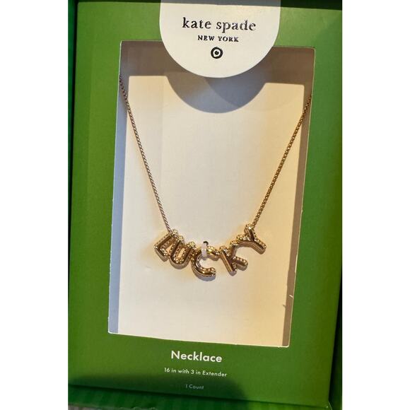 Kate Spade New York New LUCKY Geometric Bubble Chain Gold Modern Necklace - Picture 2 of 7